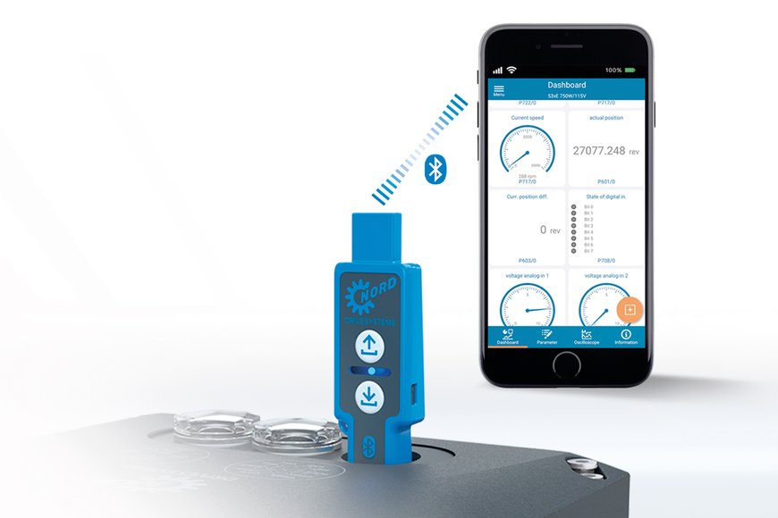 NORD DRIVESYSTEMS Goes Mobile with New Bluetooth Commissioning and Service Solution